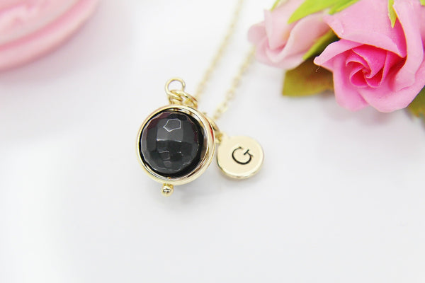 Garnet Necklace, Natural Gemstone Jewelry N3915