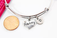 Best Christmas Gift Nanny Bracelet, Best Jewelry for Nanny, Thank You Gift, Appreciation Gift, Mentor Gift, Personalized Gift, N3938