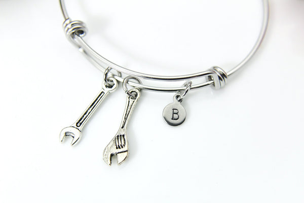 Best Christmas Gift Wrench Bracelet, Jewelry for Handyman Wife, Thank You Gift, Appreciation Gift, Mentor Gift, Personalized Gift, N3939