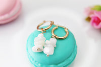 Moonstone earrings, Natural Gemstone Jewelry N3950