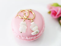 Moonstone earrings, Natural Gemstone Jewelry N3950