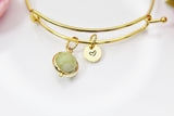 Peridot Bracelet, Natural Gemstone Jewelry N3964