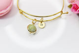 Peridot Bracelet, Natural Gemstone Jewelry N3964