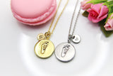 Gold Footprint Necklace, Baby Footprint, Christmas Gift, Thank You Gift, Mom Gift, Aunt Gift, Sister Gift, Daughter Gift, Niece Gift,  N3852