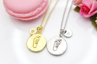 Gold Footprint Necklace, Baby Footprint, Christmas Gift, Thank You Gift, Mom Gift, Aunt Gift, Sister Gift, Daughter Gift, Niece Gift,  N3852