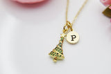 Gold Christmas Trees Star Necklace, Christmas Gift, Thank You Gift, Mom Gift, Aunt Gift, Sister Gift, Daughter Gift, Niece Gift,  N3854
