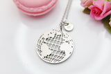 Earth Necklace, Globe World Map, Christmas Gift, Thank You Gift, Mom Gift, Aunt Gift, Sister Gift, Daughter Gift, Niece Gift, N3860