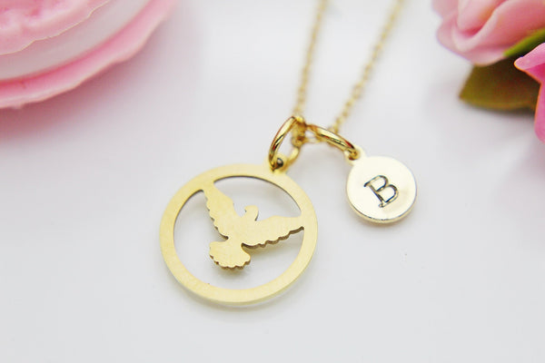 Gold Dove Necklace, Dove eagle Bird, Christmas Gift, Thank You Gift, Mom Gift, Aunt Gift, Sister Gift, Daughter Gift, Niece Gift, N3865