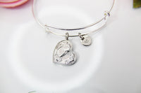 Best Christmas Gift for Mom, Grandmother, Great Grandma, Aunt, Heart Mother Daughter Bracelet, Personalized Gift, N3876