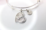 Best Christmas Gift for Mom, Grandmother, Great Grandma, Aunt, Heart Mother Daughter Bracelet, Personalized Gift, N3876