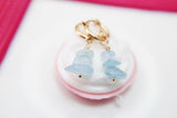 Gold Aquamarine Earrings, Natural Gemstone Jewelry, N3972
