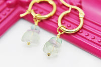 Fluorite Earrings, Natural Gemstone Jewelry, N3975