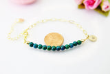 Turquoise Bracelet, Natural Gemstone Jewelry N4019