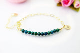 Turquoise Bracelet, Natural Gemstone Jewelry N4019