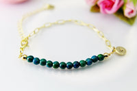 Turquoise Bracelet, Natural Gemstone Jewelry N4019