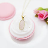 Rose Quartz Necklace, Natural Rose Quartz Gemstone Jewelry, N3904
