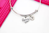 Best Christmas Gift Nanny Bracelet, Best Jewelry for Nanny, Thank You Gift, Appreciation Gift, Mentor Gift, Personalized Gift, N3938