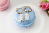 Moonstone earrings, Natural Gemstone Jewelry N3950