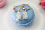 Moonstone earrings, Natural Gemstone Jewelry N3950