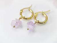 Amethyst Earrings, Natural Gemstone Jewelry, Best Christmas Gift, N3951