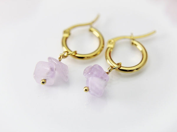 Amethyst Earrings, Natural Gemstone Jewelry, Best Christmas Gift, N3951