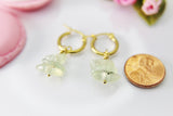 Prehnite Earrings, Natural Gemstone Jewelry N3953