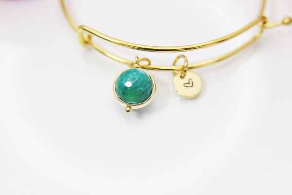 Agate Bracelet, Natural Gemstone Jewelry N3957
