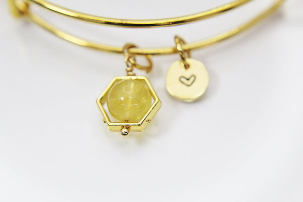 Citrine Bracelet, Natural Gemstone Jewelry, N3959