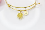 Citrine Bracelet, Natural Gemstone Jewelry, N3959