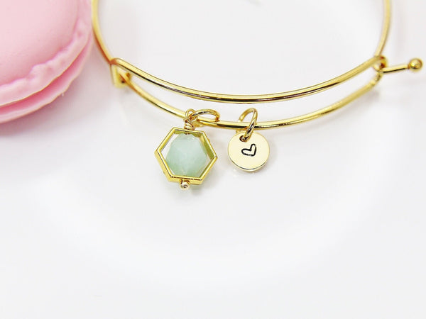 Jade Bracelet, Natural Gemstone Jewelry, N3962