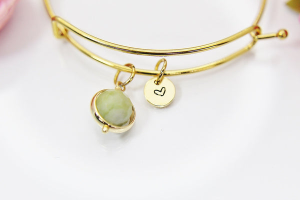 Peridot Bracelet, Natural Gemstone Jewelry N3964