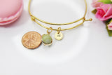 Peridot Bracelet, Natural Gemstone Jewelry N3964