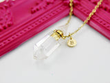 Quartz Necklace, Natural Gemstone Jewelry N4021