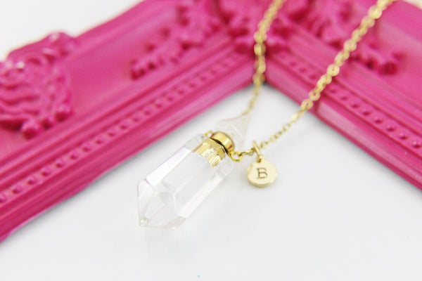 Quartz Necklace, Natural Gemstone Jewelry N4021