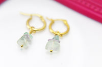 Fluorite Earrings, Natural Gemstone Jewelry, N3975