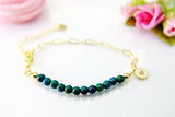Turquoise Bracelet, Natural Gemstone Jewelry N4019