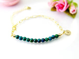 Turquoise Bracelet, Natural Gemstone Jewelry N4019