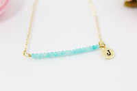 Amazonite Necklace, Natural Gemstone Jewelry, N4078