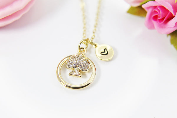 Spades Necklace, Best Christmas Gift for Girlfriends, Sister, Daughter, Granddaughter, Niece, Mom, Aunt, Grandma, Best Friends Gift, N4090