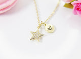 Star Necklace, Best Christmas Gift for Girlfriends, Sister, Daughter, Granddaughter, Niece, Mom, Aunt, Grandma, Best Friends Gift, N4101