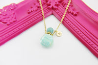 Amazonite Necklace, Natural Gemstone Jewelry, N4120