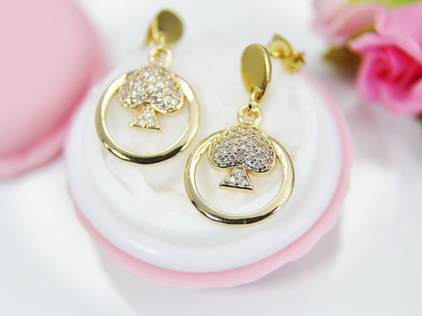 Spades Earrings Best Christmas Gift for Mom Aunt Sister Daughter Niece Granddaughter Cousin Best Friend Girlfriend Gift, N4164