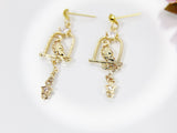 Bird Birdcage Earrings, Best Christmas Gift for Mom Aunt Sister Daughter Niece Granddaughter Cousin Best Friend Girlfriend Gift, N4171