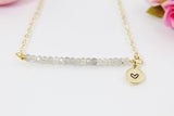 Labradorite Necklace, Natural Gemstone Jewelry, N4072
