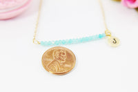 Amazonite Necklace, Natural Gemstone Jewelry, N4078