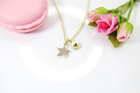 Star Necklace, Best Christmas Gift for Girlfriends, Sister, Daughter, Granddaughter, Niece, Mom, Aunt, Grandma, Best Friends Gift, N4101