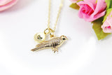 Dove Bird Necklace, Best Christmas Gift for Girlfriend Sister Daughter Granddaughter Niece Mom Aunt Grandma Best Friends Gift, N4104