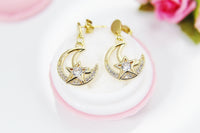 Moon Star Earrings, N4109A