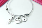 Thank You Cross Bracelet, Personalized Gift, N4189