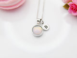 Opalite Necklace, Opal Necklace, Birthday's Gift, Mother's Day Gift, Gemstone Birthstone Necklace, October, Personalized Gift, N4210